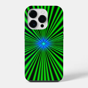 Coque Pour iPhone 14 Pro Étoile bleue sur fond vert clair