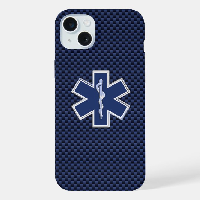 Coque iPhone Étoile de vie Services Médicales d'urgence paraméd (Verso)