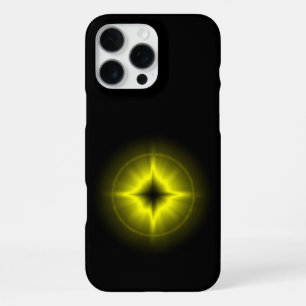 Coque iPhone 16 Pro Max Étoile jaune sur fond noir