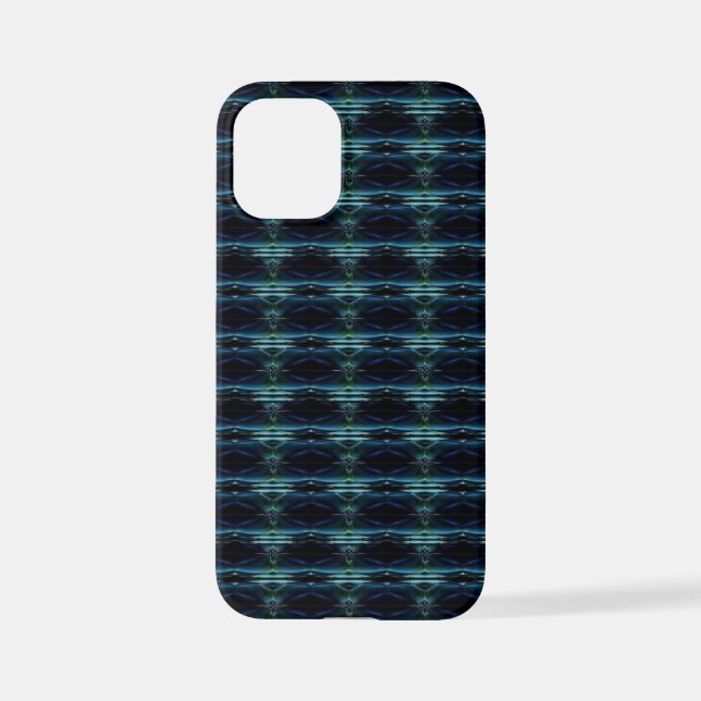 Coque iPhone Etoiles arc-en-ciel bleu vert, Motif Artdeco (Verso)