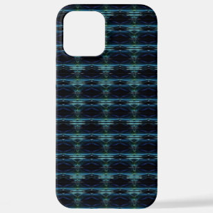 Coque iPhone 12 Pro Max Etoiles arc-en-ciel bleu vert, Motif Artdeco