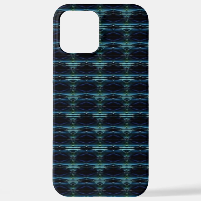 Coque iPhone Etoiles arc-en-ciel bleu vert, Motif Artdeco (Verso)