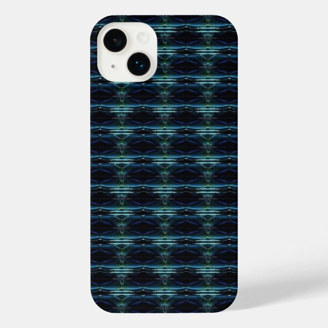 Coque iPhone Etoiles arc-en-ciel bleu vert, Motif Artdeco (Verso)
