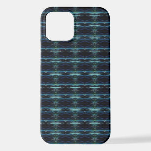 Coque iPhone 12 Etoiles arc-en-ciel bleu vert, Motif Artdeco
