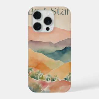 Être une étoile Paysage aquarelle esthétique iPhon
