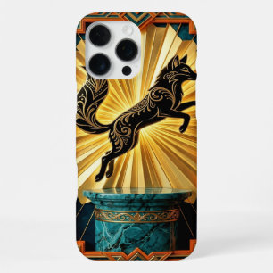 Coque iPhone 16 Pro Max Étui Black Gold Teal pour iPhone 16 Pro Max