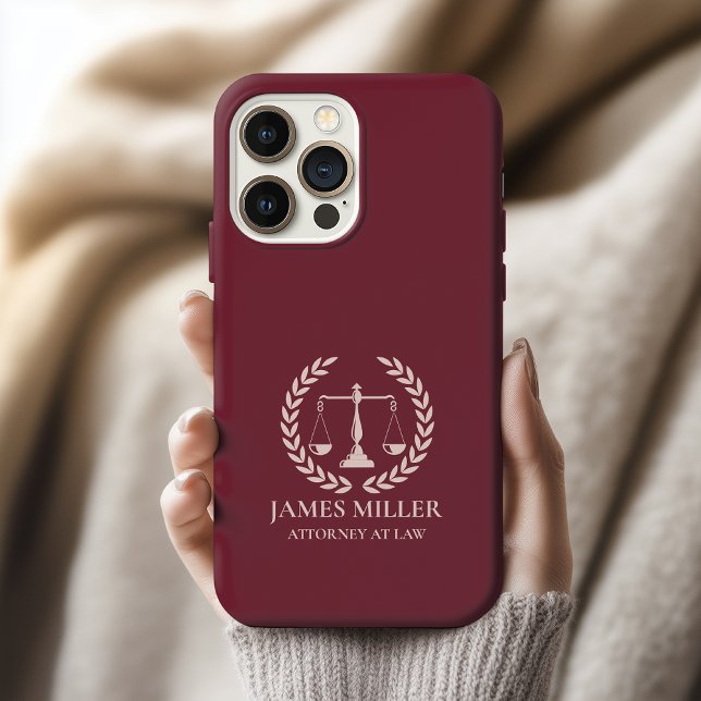 Coque iPhone Étui de fin d'études personnalisé pour faculté de  (custom attorney phone case gift, custom graduation gift law student case, gift for new lawyer case)