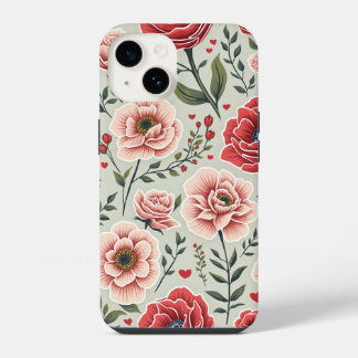 Coque Pour iPhone 14 étui de téléphone à fleurs
