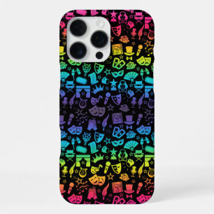 Coque iPhone 16 Pro Max Étui de téléphone à icônes arc-en-ciel pour amateu