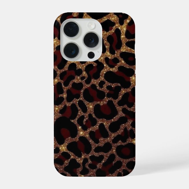 Coque iPhone Étui de téléphone à imprimé léopard (Verso)