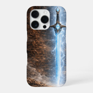 Coque iPhone 16 Pro Étui de téléphone à l'épée illuminatrice lumineuse