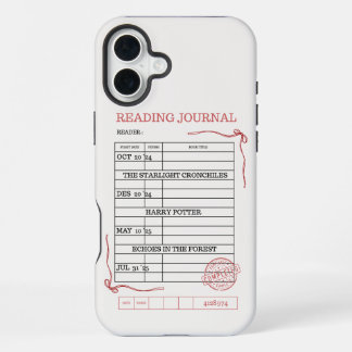 Coque iPhone 16 Plus Étui de téléphone à l'esthétique de carte de bibli