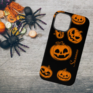 Coque iPhone 12 Mini Étui de téléphone à motif de citrouille d'Hallowee