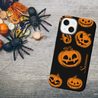 Etui iPhone 13 Étui de téléphone à motif de citrouille Halloween