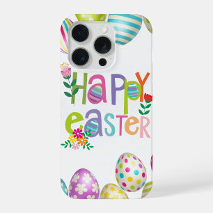 Étui de téléphone à motif d'oeuf floral de Pâques
