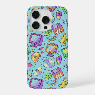 Étui de téléphone à motif esthétique rétro tech Y2