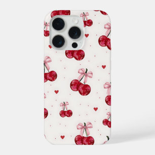 Étui de téléphone à nœud cerise