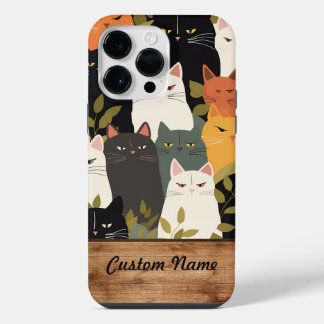 Coque Pour Pour iPhone 14 Pro Max Étui de téléphone à nom personnalisé chats