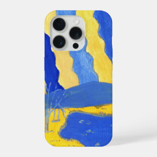 Étui de téléphone à paysage minimaliste bleu et ja