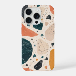 Étui de téléphone abstrait en terrazzo moderne