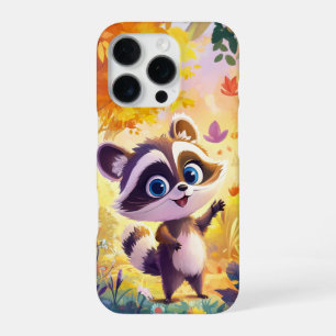 Coque iPhone 16 Pro Étui de téléphone avec illustration de raton laveu