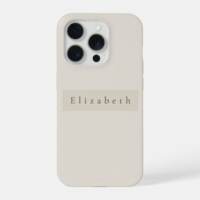 Coque iPhone Étui de téléphone avec nom moderne (Verso)