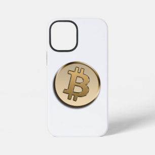 Coque iPhone 12 Mini Étui de téléphone Bitcoin doré