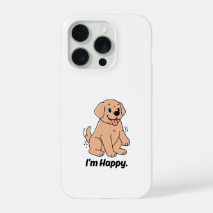 Étui de téléphone Chien Retriever Doré Mignon "Je 
