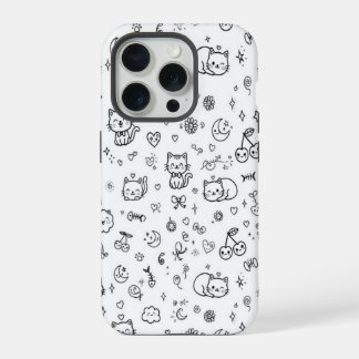 Étui de téléphone Doodle de chat mignon