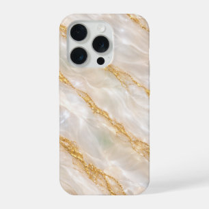Étui de téléphone en marbre de perle de luxe avec 