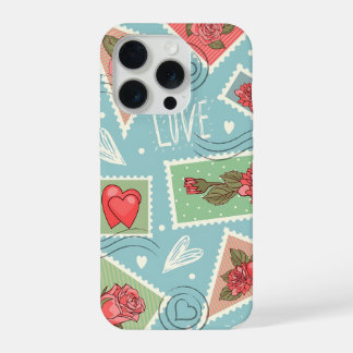 Étui de téléphone Fleurs de cœurs d'amour pastel