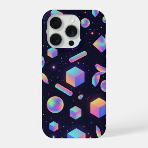 Étui de téléphone géométrique holographique 3D fut