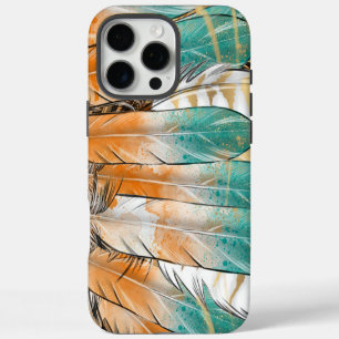 Coque iPhone 16 Pro Max Étui de téléphone iPhone à plume amérindienne