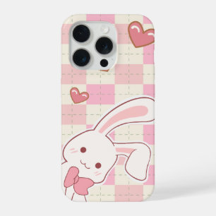 Étui de téléphone Lapin Rose Mignon Cœur de Lapi