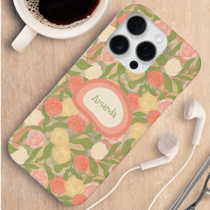 Coque iPhone 16 Pro Étui de téléphone personnalisé Rose Vintage