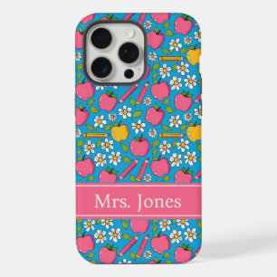 Étui de téléphone pour enseignante mignonne   Nom 