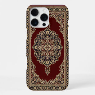 Coque iPhone 16 Pro Max Étui de téléphone tapis persan rouge classique – M