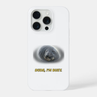 Étui drôle pour homme-phoque occupé iPhone 15 Pro