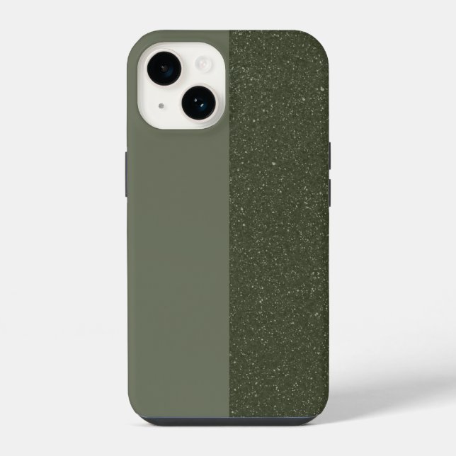 Coque iPhone Étui iPhone 14 à texture divisée personnalisable (Verso)
