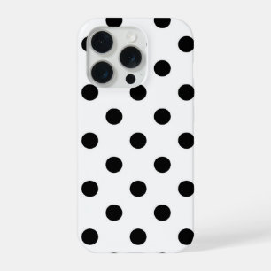 Étui iPhone 15 Pro à pois noirs
