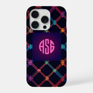 Étui iPhone à monogramme personnalisé avec dégradé