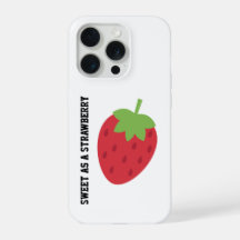 Étui iPhone à motif minimaliste de fraise