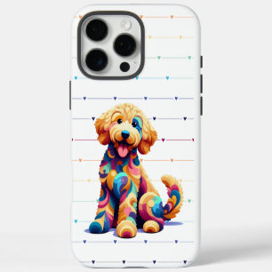 Coque iPhone 16 Pro Max Étui Iphone Amour de Chien Doodle