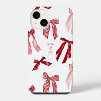 Coque Pour iPhone 14 Étui iPhone aquarelle à ruban rouge