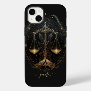 Étui iPhone Case-Mate Libra zodiaque noir et or