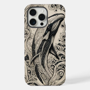 Étui iPhone en os de baleine Scrimshaw