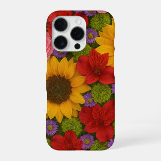 Coque iPhone 16 Pro Étui iPhone Tournesol et Rose