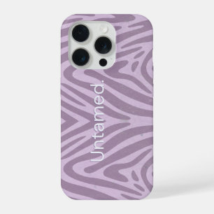 Étui mobile violet à motif zèbre
