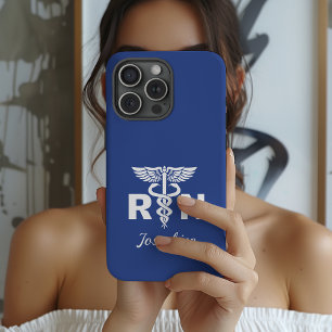 Étui personnalisé Caducée infirmière diplômée RN,