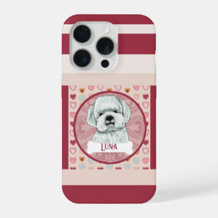 Étui pour iPhone 11 Pro Maltese + nom Valentine He